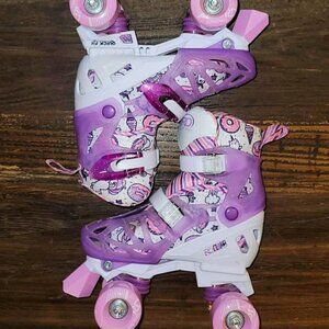 Roller Derby Girls Roller Skates Size 12-2 Adjustable Unicorns & Donuts